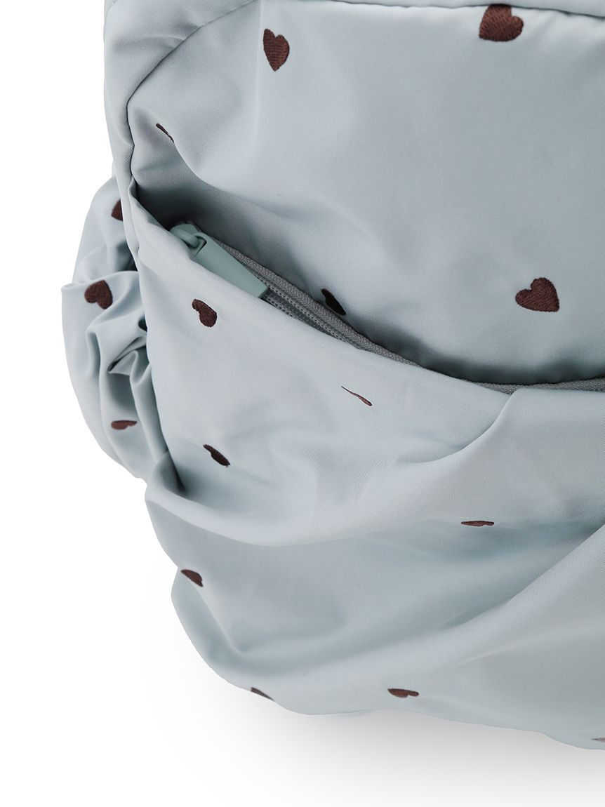 emmi atelier「【HEART】 【USAGI ONLINE・ZOZO限定カラーあり】eco ハートギャザーボディーバックパック/撥水」|リュック|