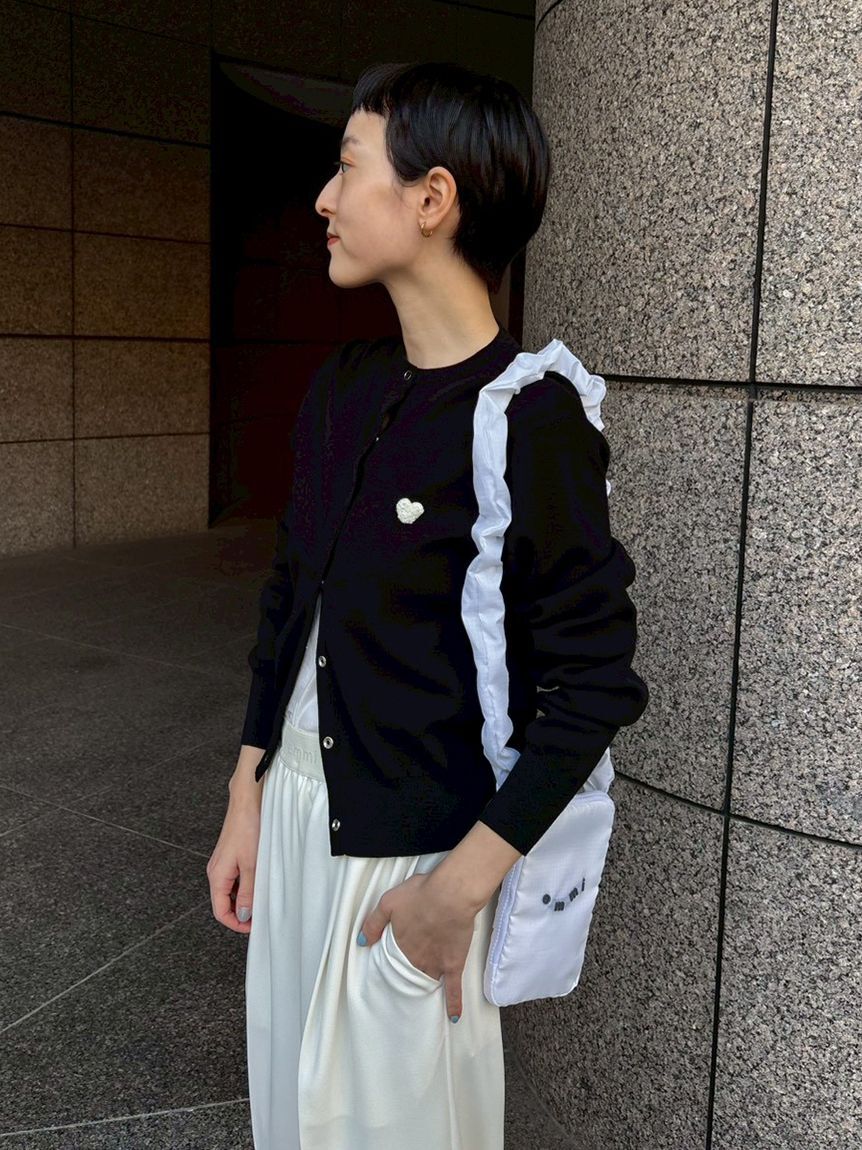 emmi atelier「【HEART】 eco ハートニットカーディガン【アンサンブル可能】」|カーディガン|