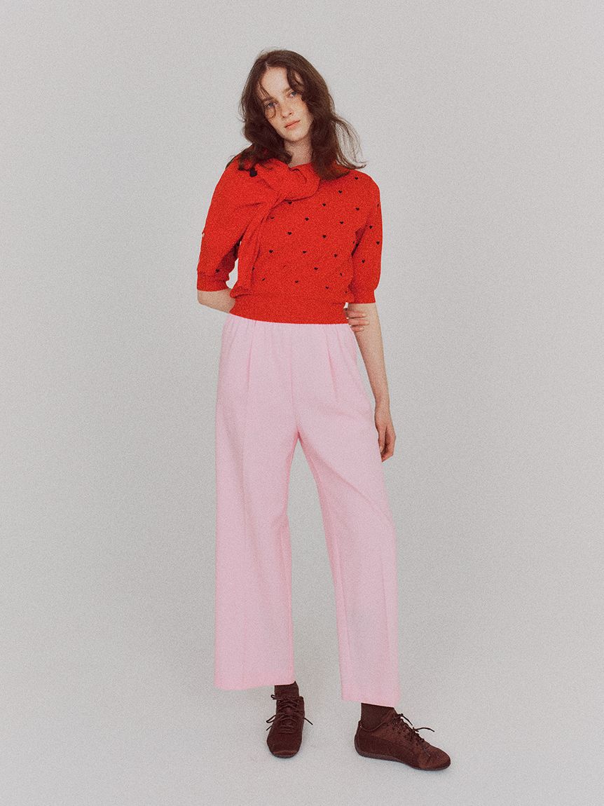 emmi atelier「【HEART】 eco ハートニットカーディガン【アンサンブル可能】」|カーディガン|