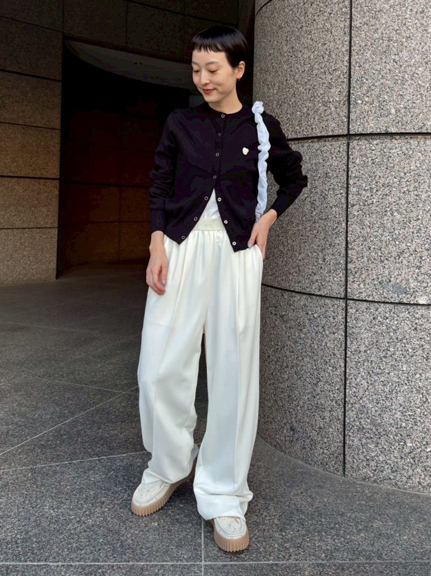 emmi atelier「【HEART】 eco ハートニットカーディガン【アンサンブル可能】」|カーディガン|