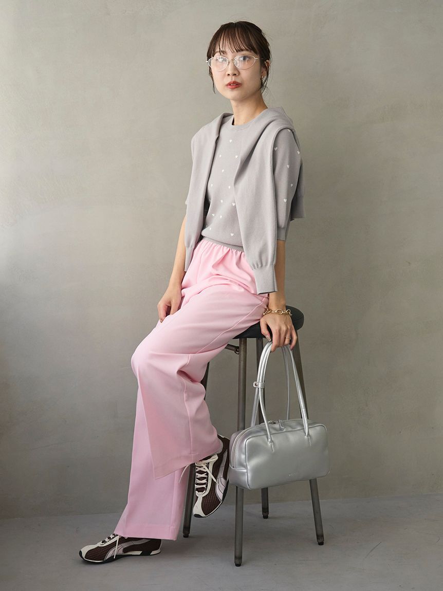 emmi atelier「【HEART】 eco ハートニットカーディガン【アンサンブル可能】」|カーディガン|