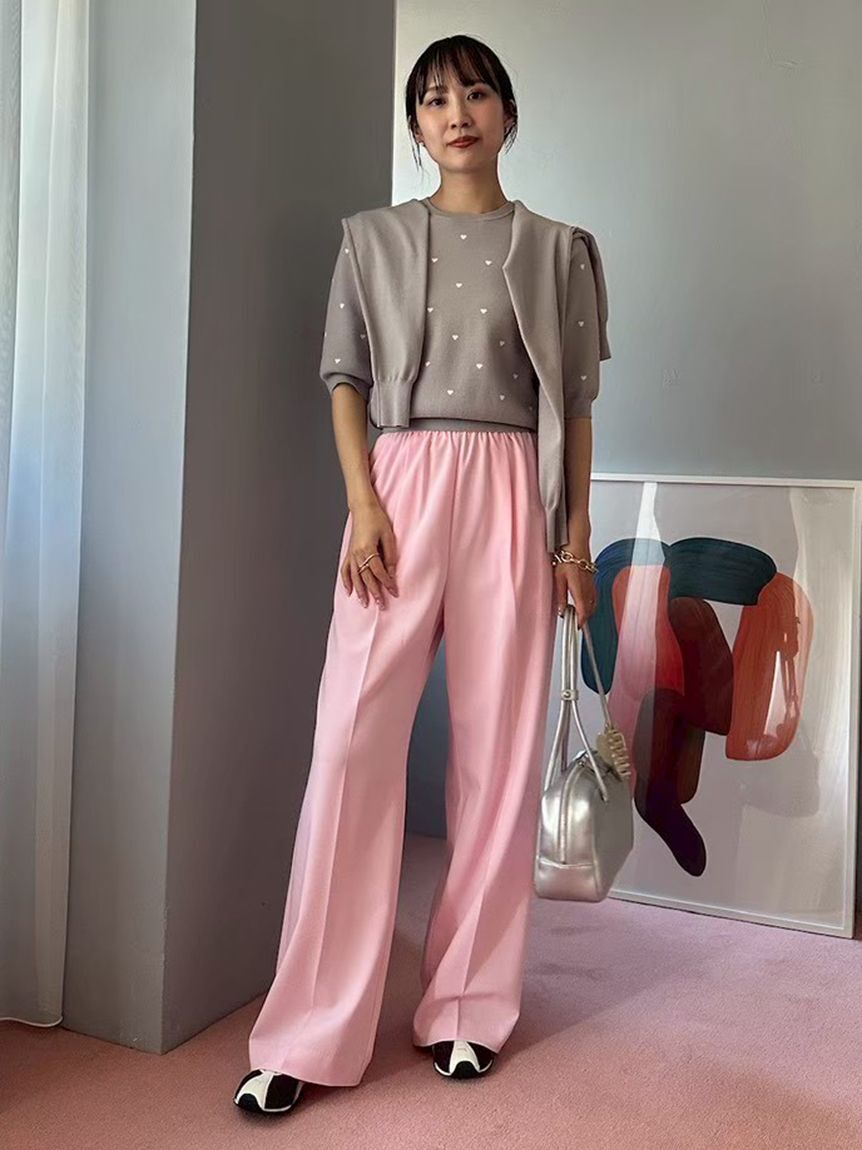 emmi atelier「【HEART】 eco ハートニットカーディガン【アンサンブル可能】」|カーディガン|