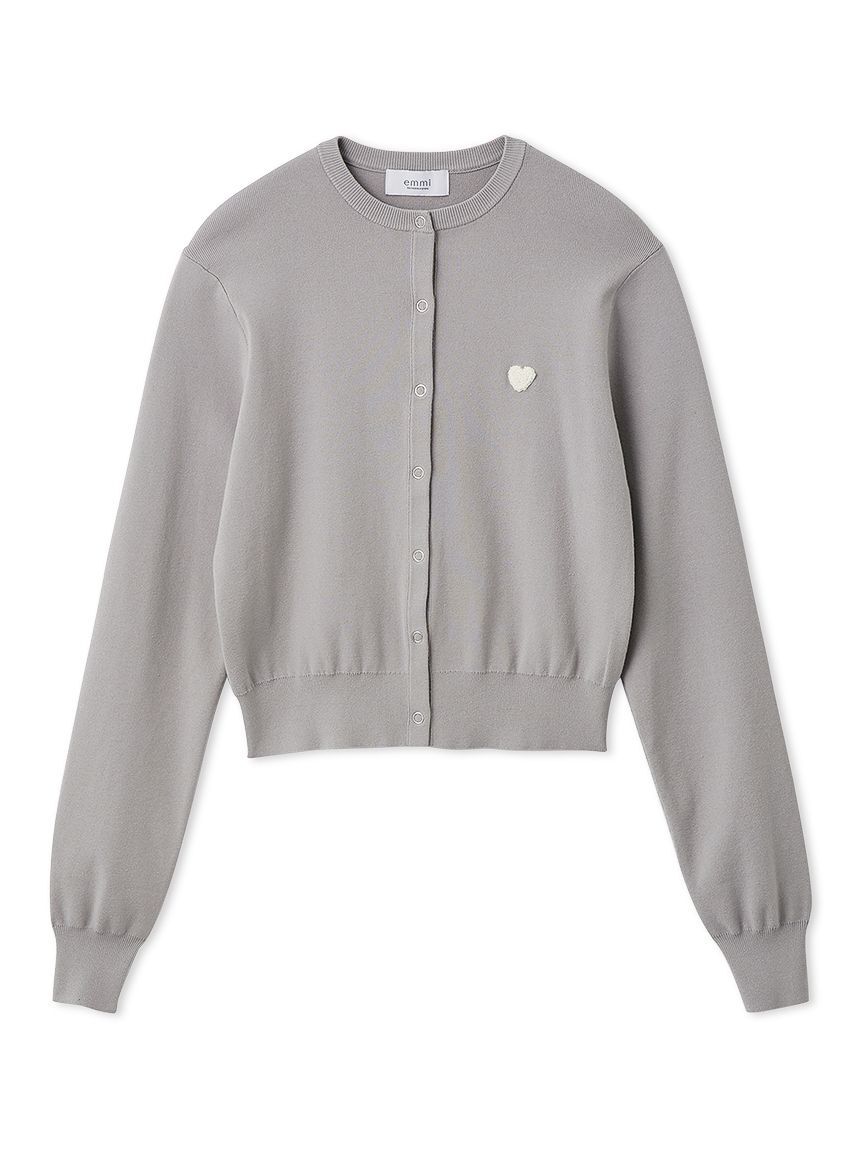 emmi atelier「【HEART】 eco ハートニットカーディガン【アンサンブル可能】」|カーディガン|