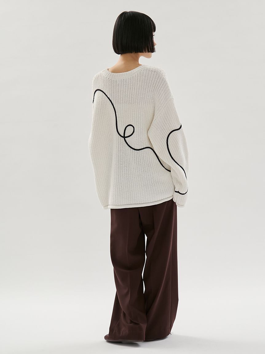 emmi atelier「【HEART】 【ONLINE限定カラーあり】ハートエンブロイダリーニット」|ニット・セーター|