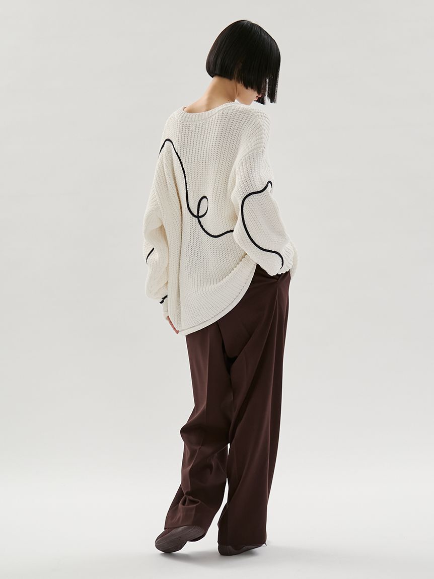 emmi atelier「【HEART】 【ONLINE限定カラーあり】ハートエンブロイダリーニット」|ニット・セーター|