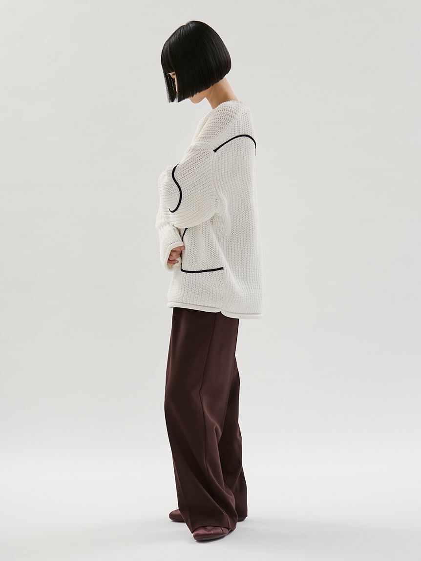 emmi atelier「【HEART】 【ONLINE限定カラーあり】ハートエンブロイダリーニット」|ニット・セーター|