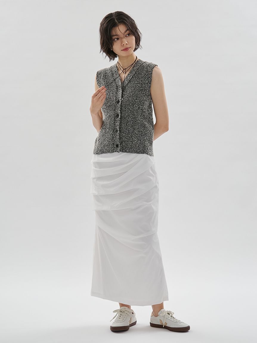 emmi atelier「ツノヤーンリブニットベスト」|ニット・セーター|