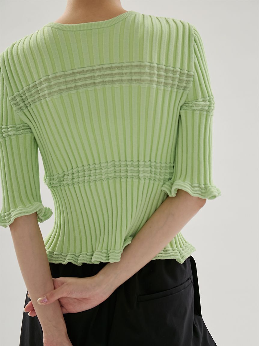 emmi atelier「2wayランダムリブニット」|ニット・セーター|