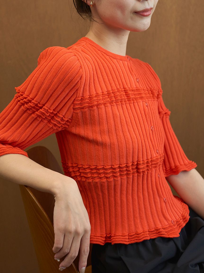 emmi atelier「2wayランダムリブニット」|ニット・セーター|ORG