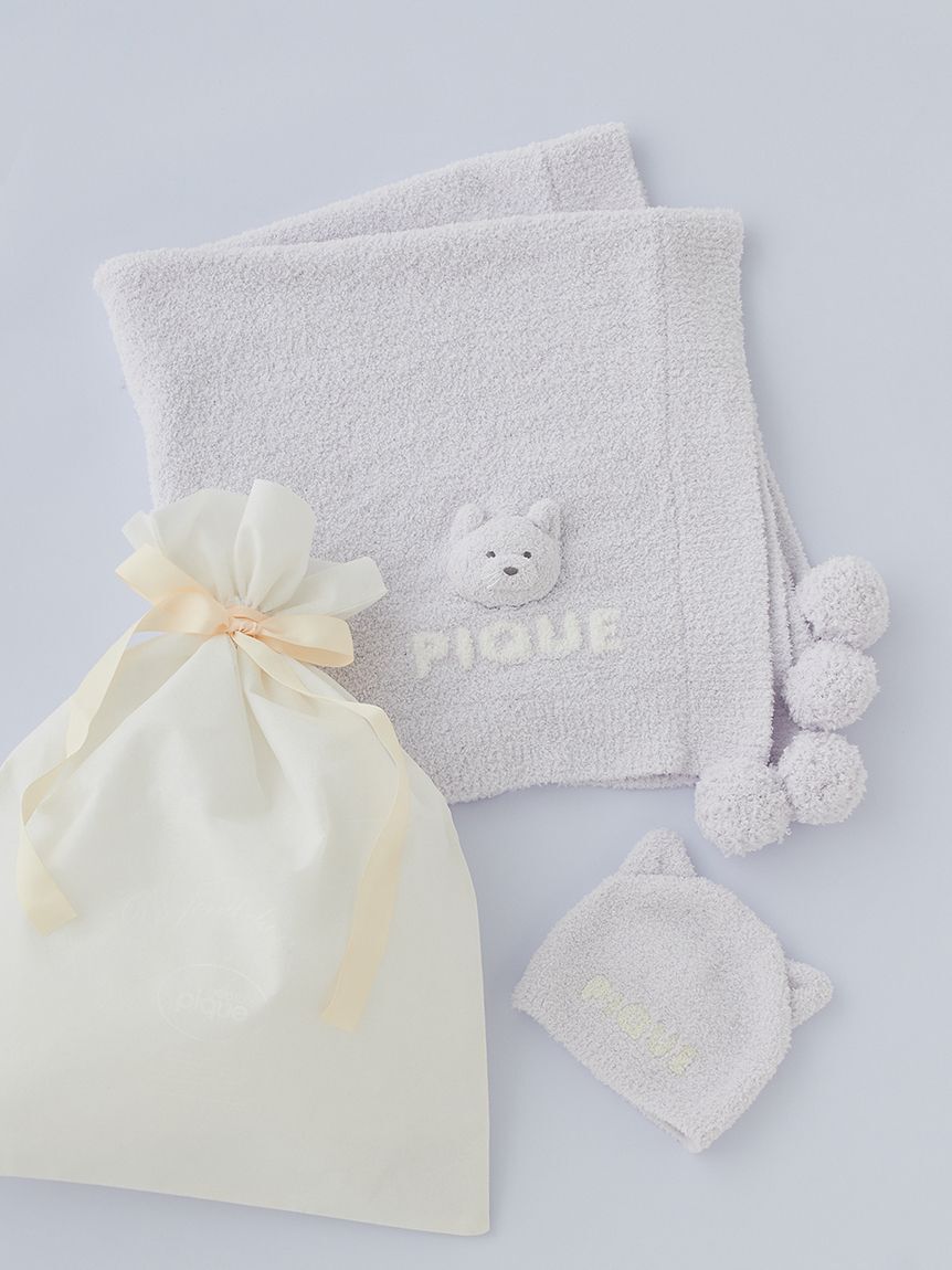 GELATO PIQUE KIDS & BABY「【ラッピング済み】【BABY】パウダーアニマルブランケット＆キャップSET」|その他ベビー用品|