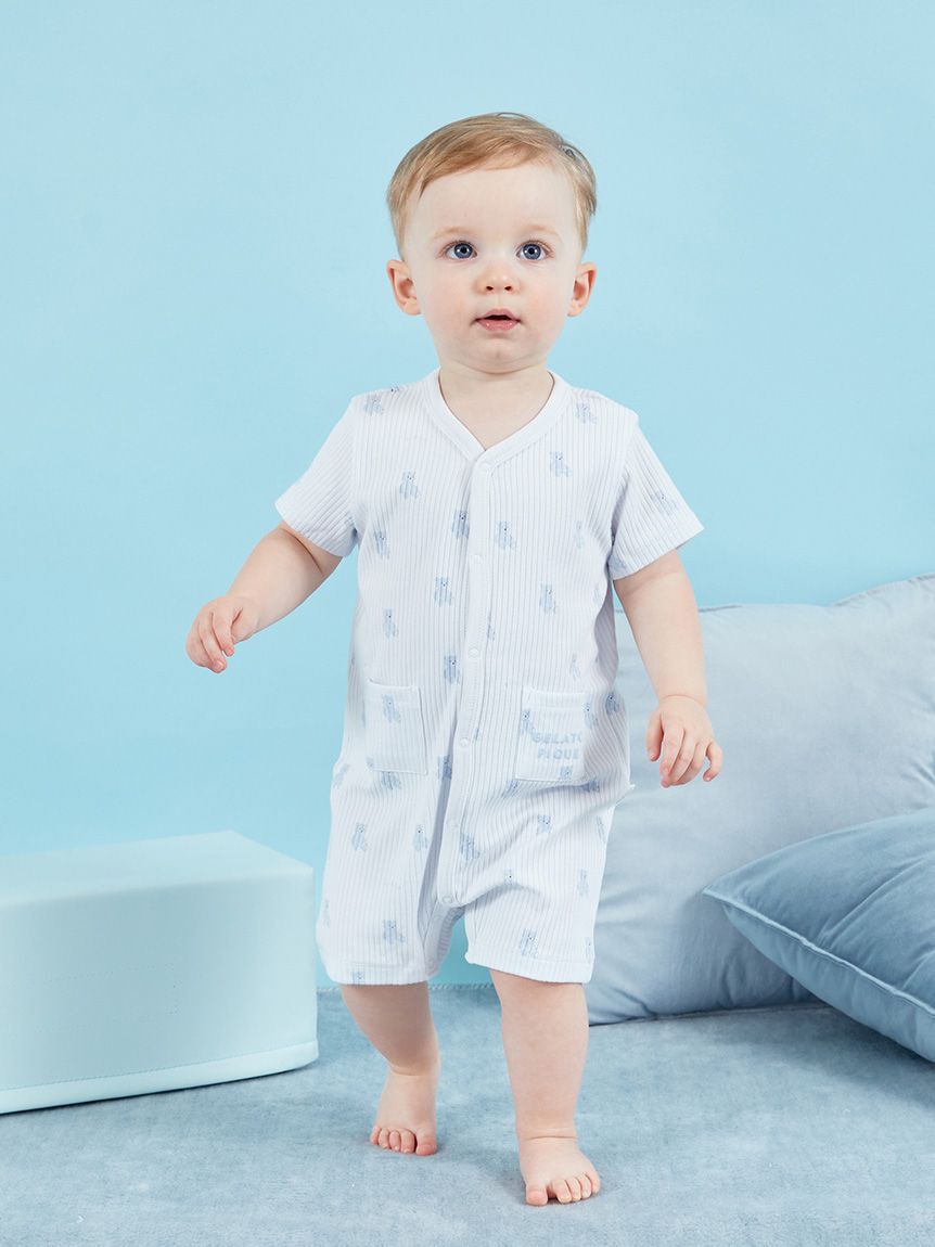 GELATO PIQUE KIDS & BABY「【BABY】ぬいぐるみ柄ロンパース」|ロンパース|BLU