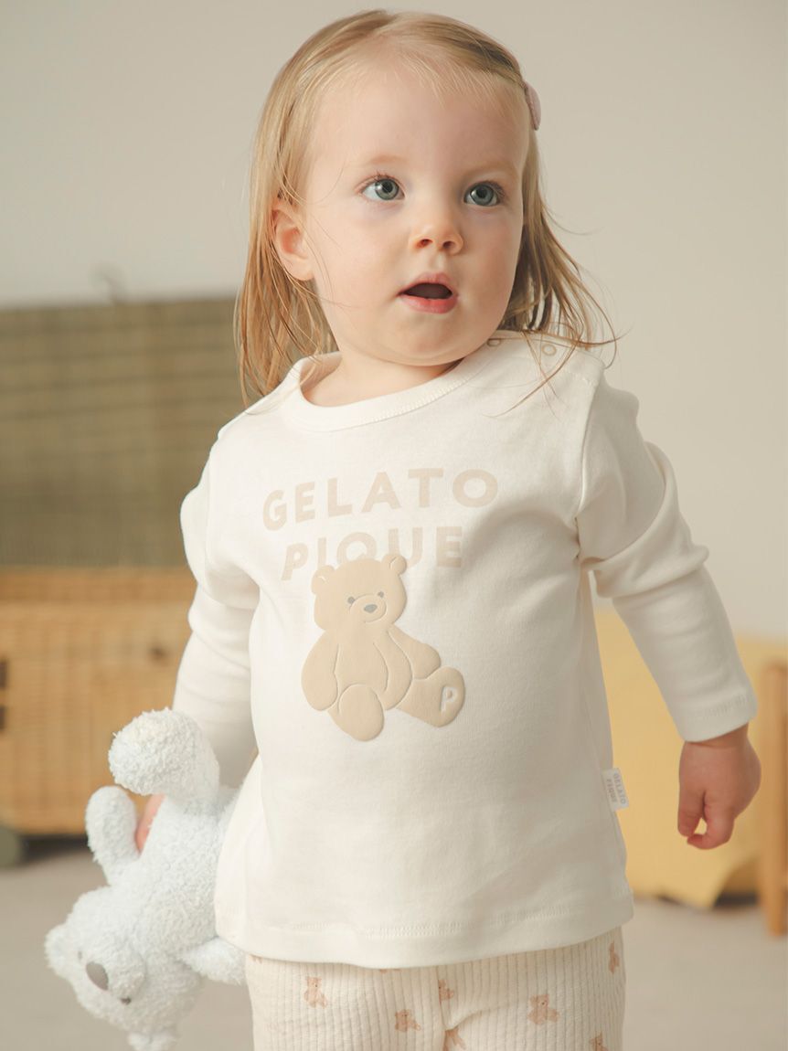 GELATO PIQUE KIDS & BABY「【BABY】ぬいぐるみワンポイントロンT」|その他ベビーウェア|BEG