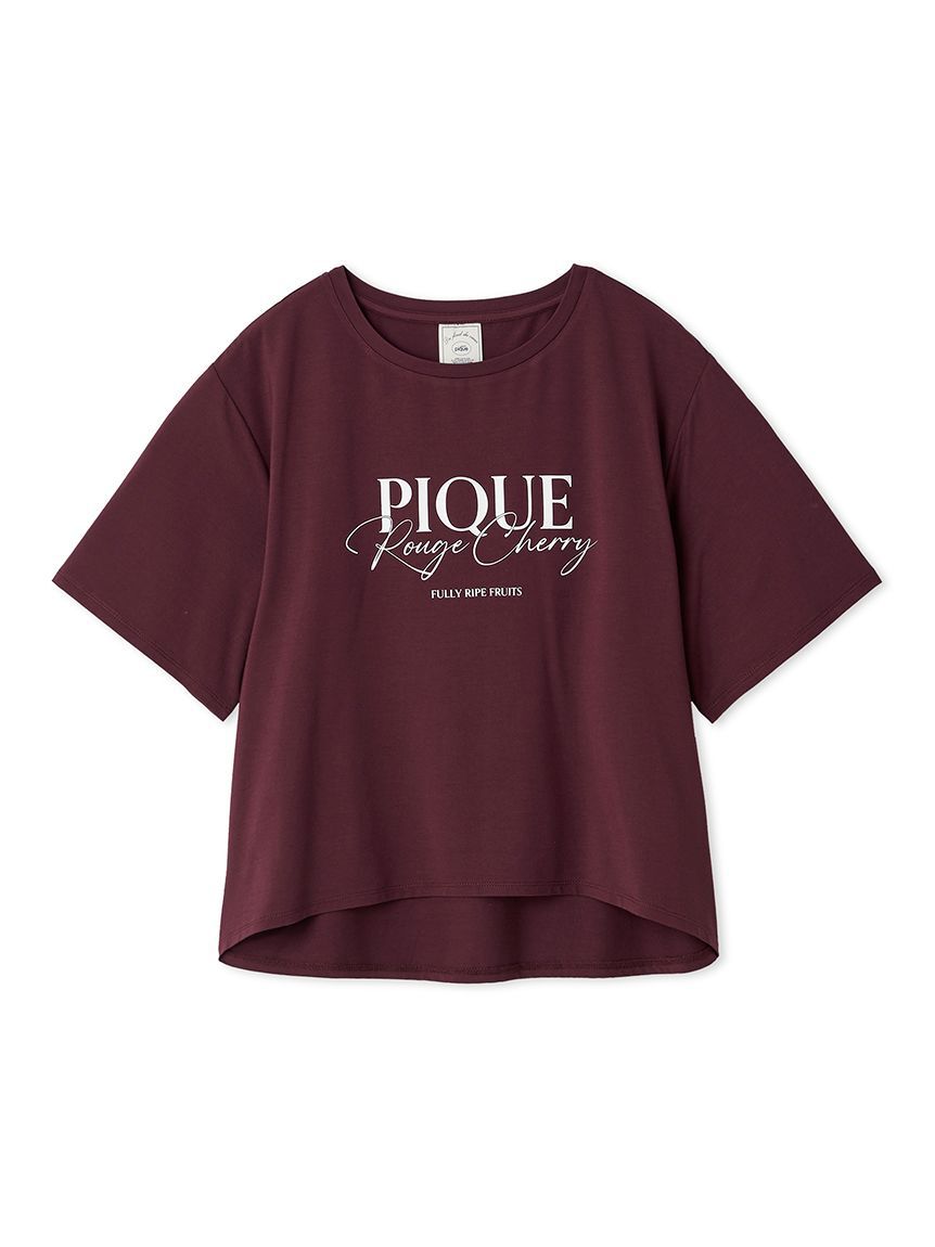 gelato pique「【接触冷感】ルージュチェリーレーヨンロゴTシャツ」|ルームウェア|