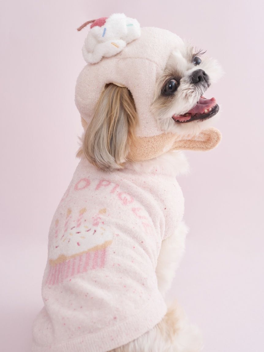  GELATO PIQUE CAT&DOG「【CAT&DOG】【Birthday】スムーズィーカップケーキジャガードプルオーバー」|その他|