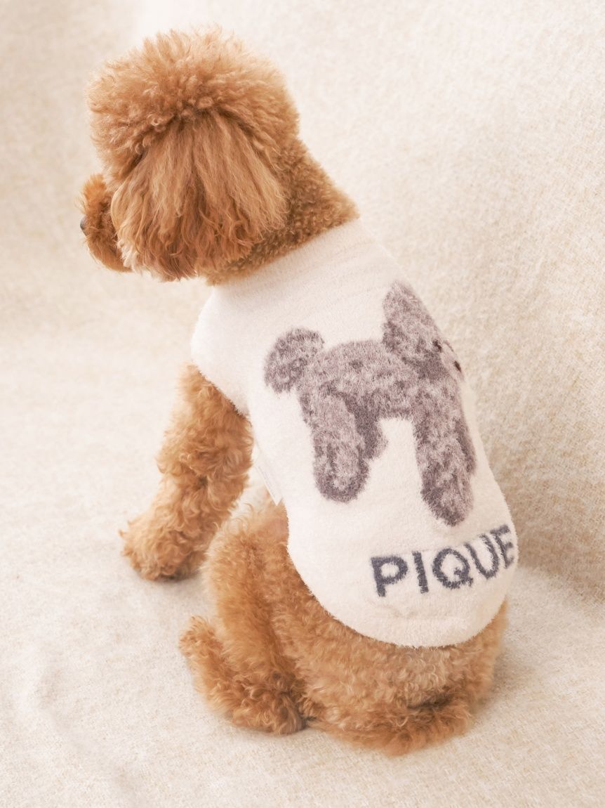  GELATO PIQUE CAT&DOG「【CAT&DOG】スムーズィートイプードル柄ジャガードプルオーバー」|その他|GRY