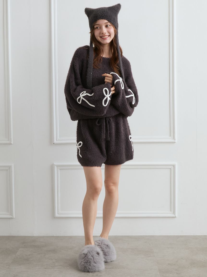 gelato pique「CATファールームシューズ」|ルームシューズ|