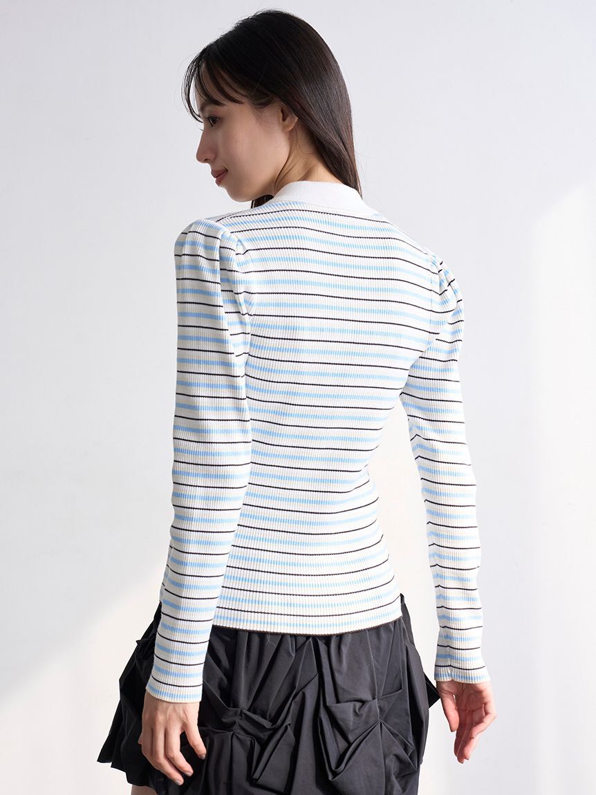 SNIDEL「LACOSTE/ポロリブニット」|ニット・セーター|