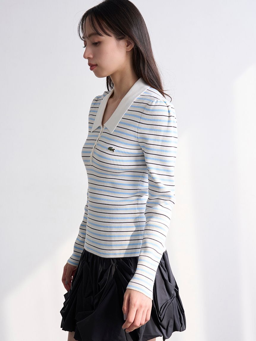 SNIDEL「LACOSTE/ポロリブニット」|ニット・セーター|