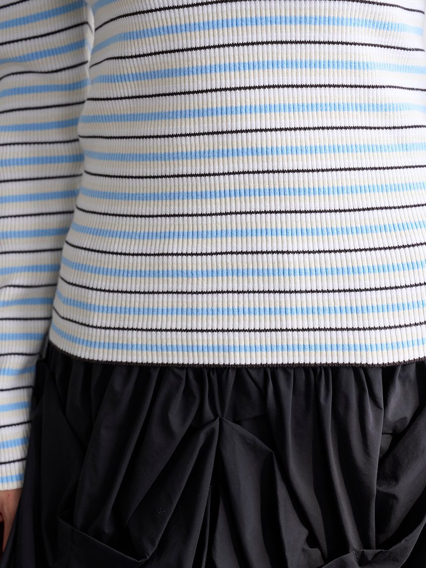 SNIDEL「LACOSTE/ポロリブニット」|ニット・セーター|