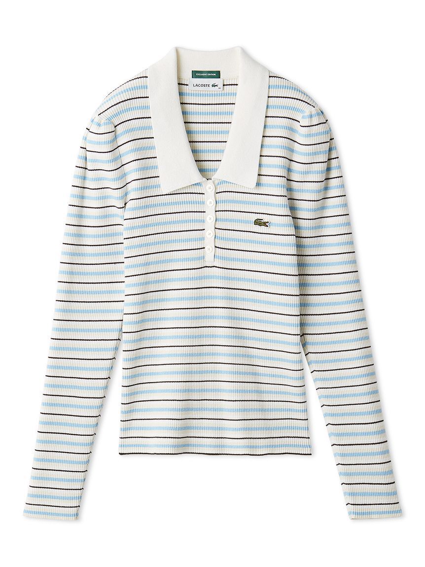 SNIDEL「LACOSTE/ポロリブニット」|ニット・セーター|