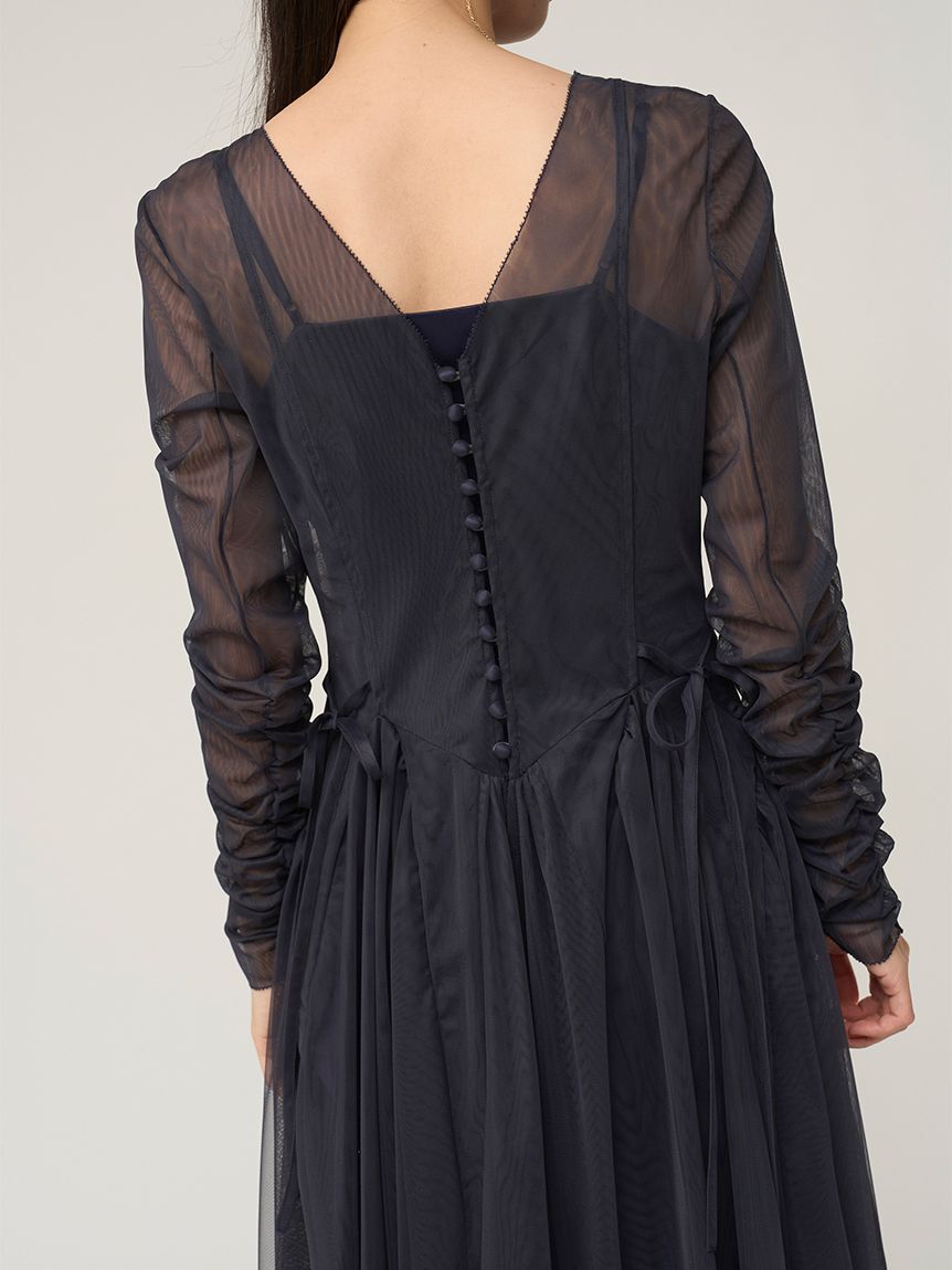 SNIDEL「チュールボリュームドレス」|ドレス|