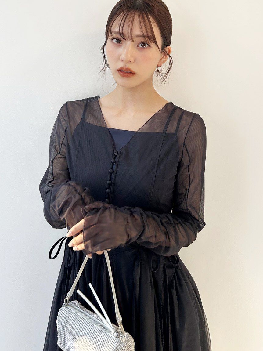 SNIDEL「チュールボリュームドレス」|ドレス|