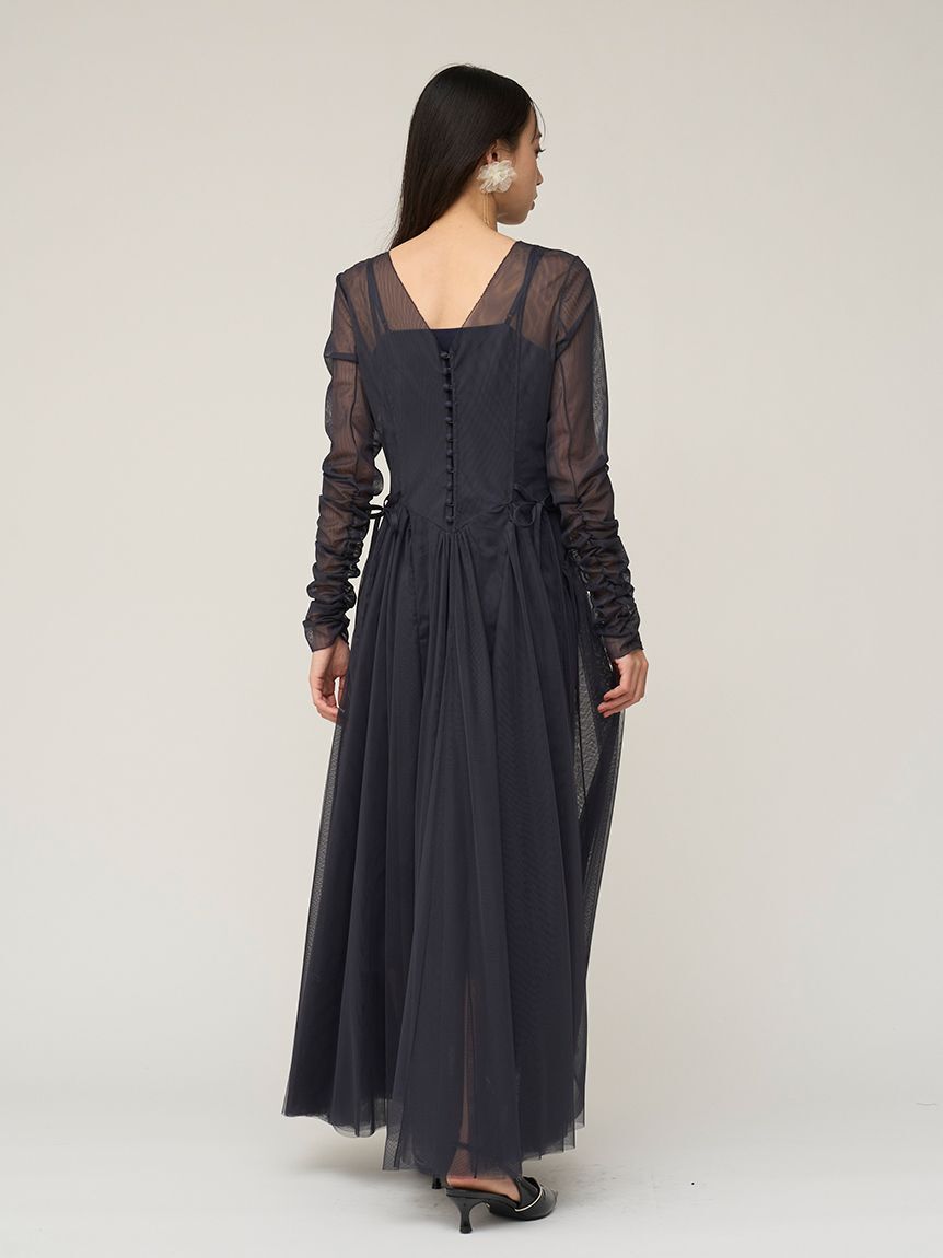 SNIDEL「チュールボリュームドレス」|ドレス|