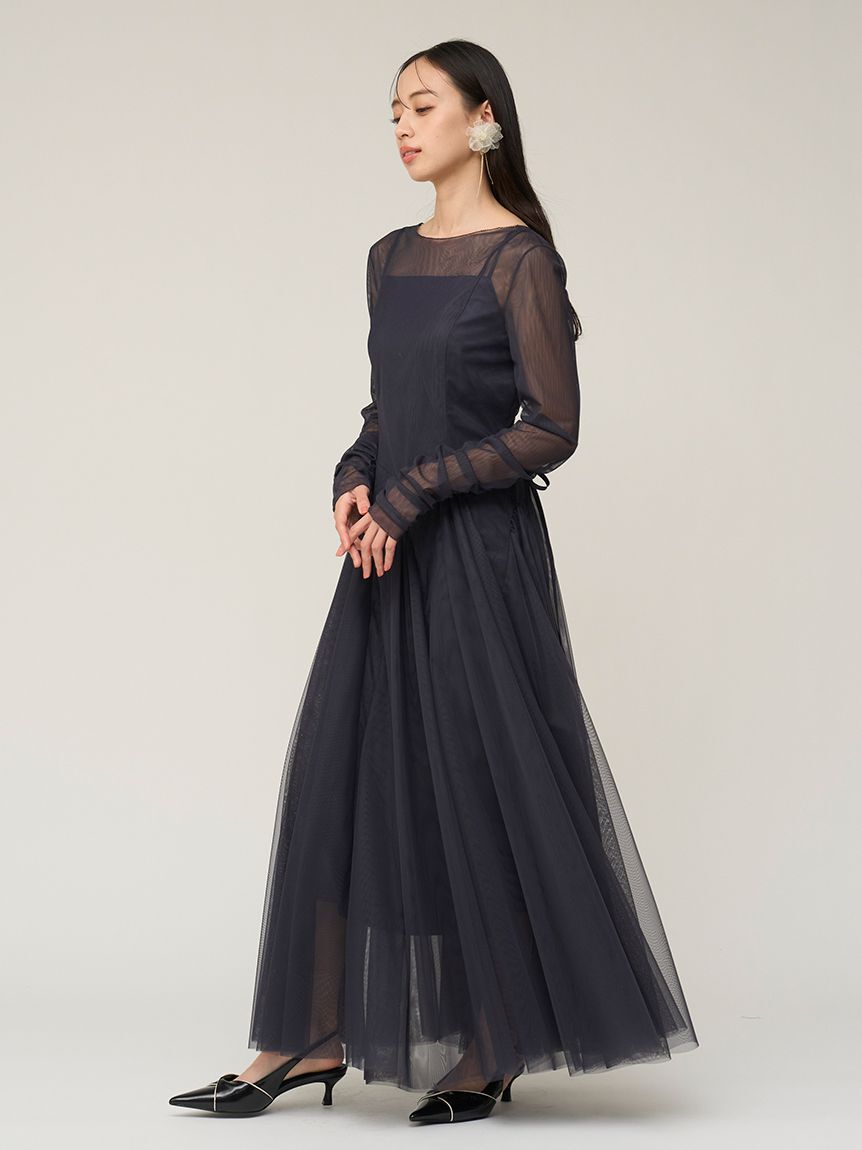 SNIDEL「チュールボリュームドレス」|ドレス|