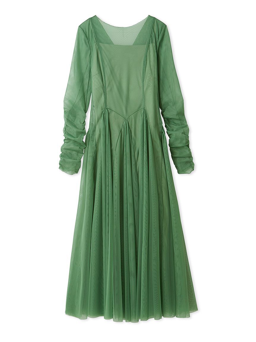 SNIDEL「チュールボリュームドレス」|ドレス|GRN