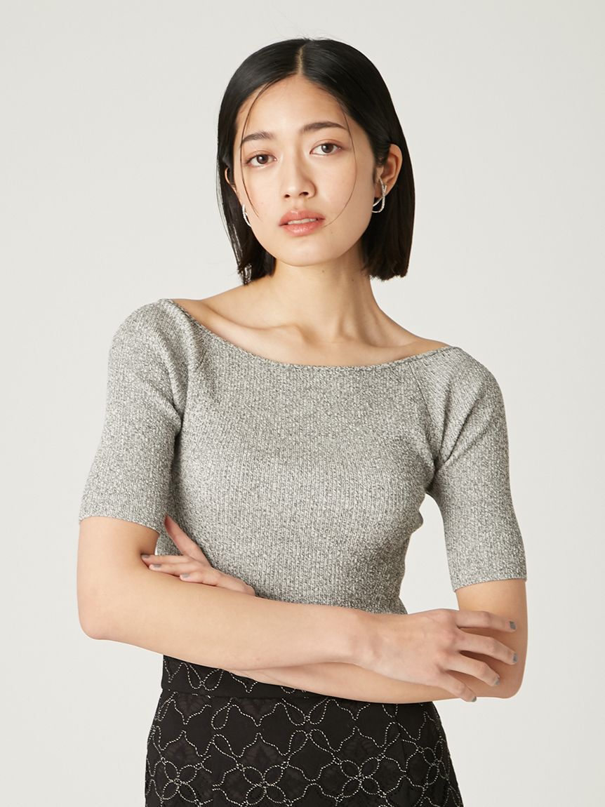 FRAY I.D「バッククロスカットアウトリブニット」|ニット・セーター|