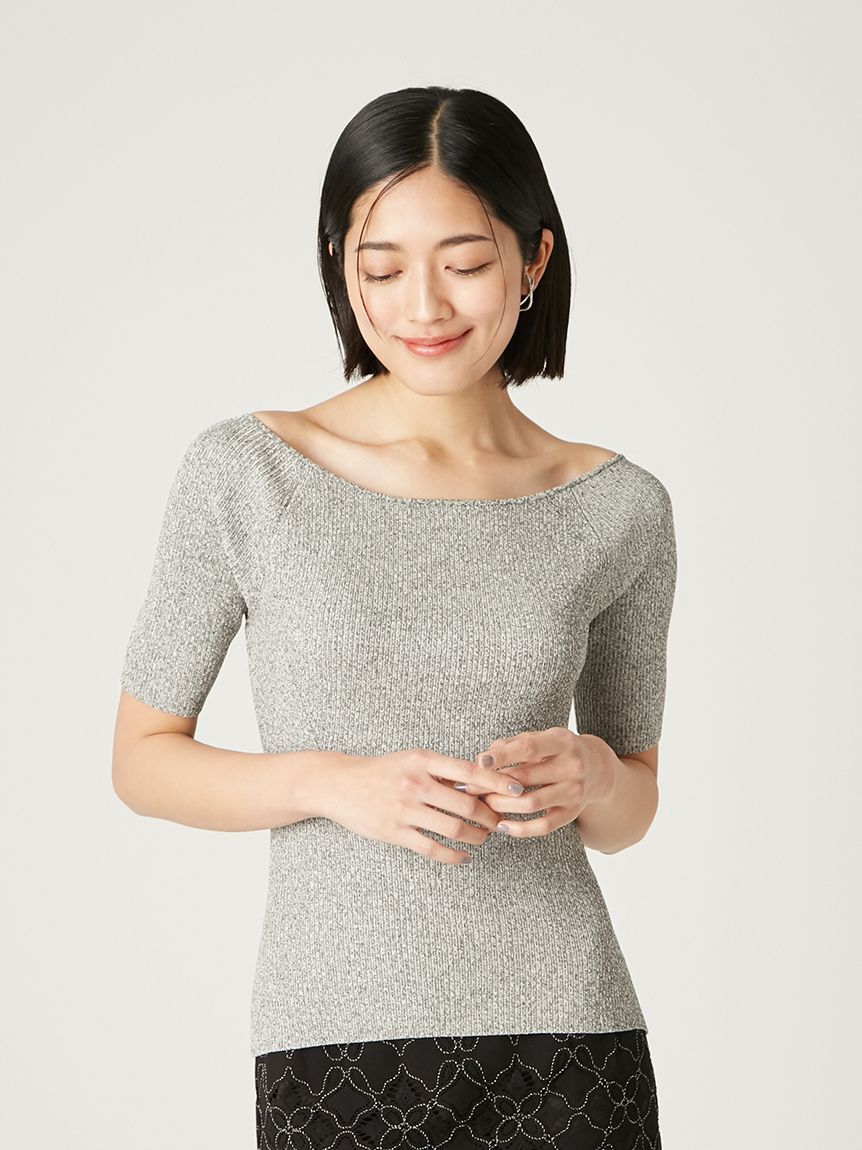 FRAY I.D「バッククロスカットアウトリブニット」|ニット・セーター|