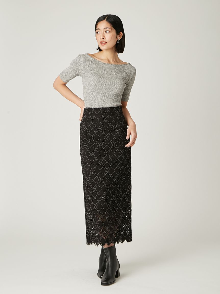 FRAY I.D「バッククロスカットアウトリブニット」|ニット・セーター|