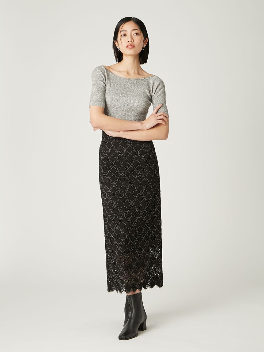 FRAY I.D「バッククロスカットアウトリブニット」|ニット・セーター|