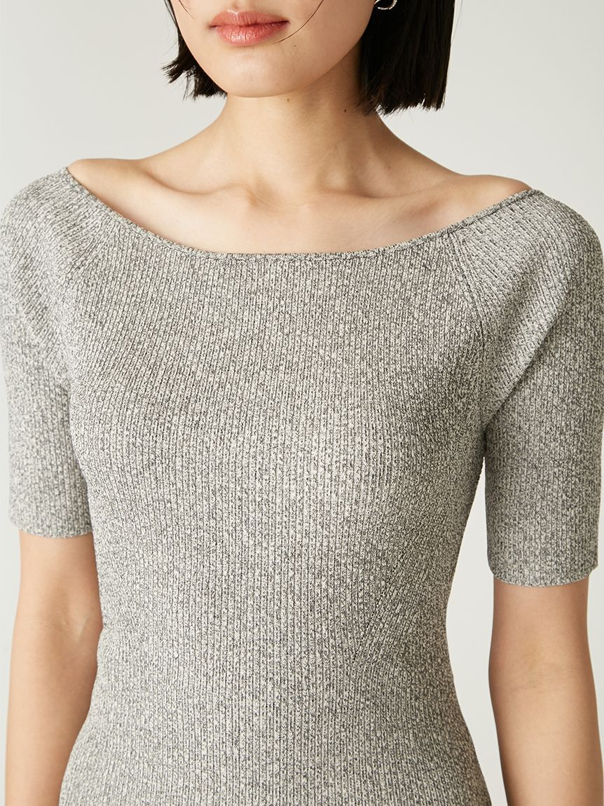 FRAY I.D「バッククロスカットアウトリブニット」|ニット・セーター|