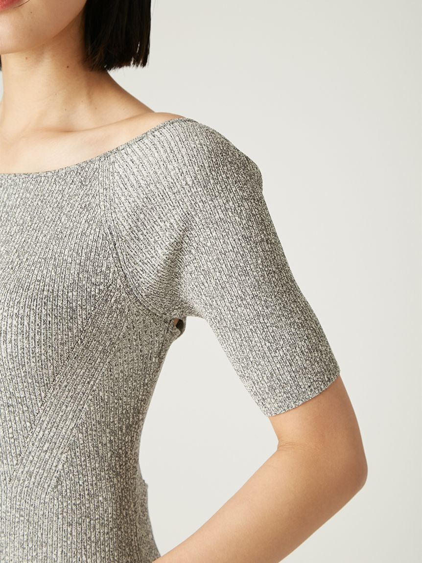 FRAY I.D「バッククロスカットアウトリブニット」|ニット・セーター|