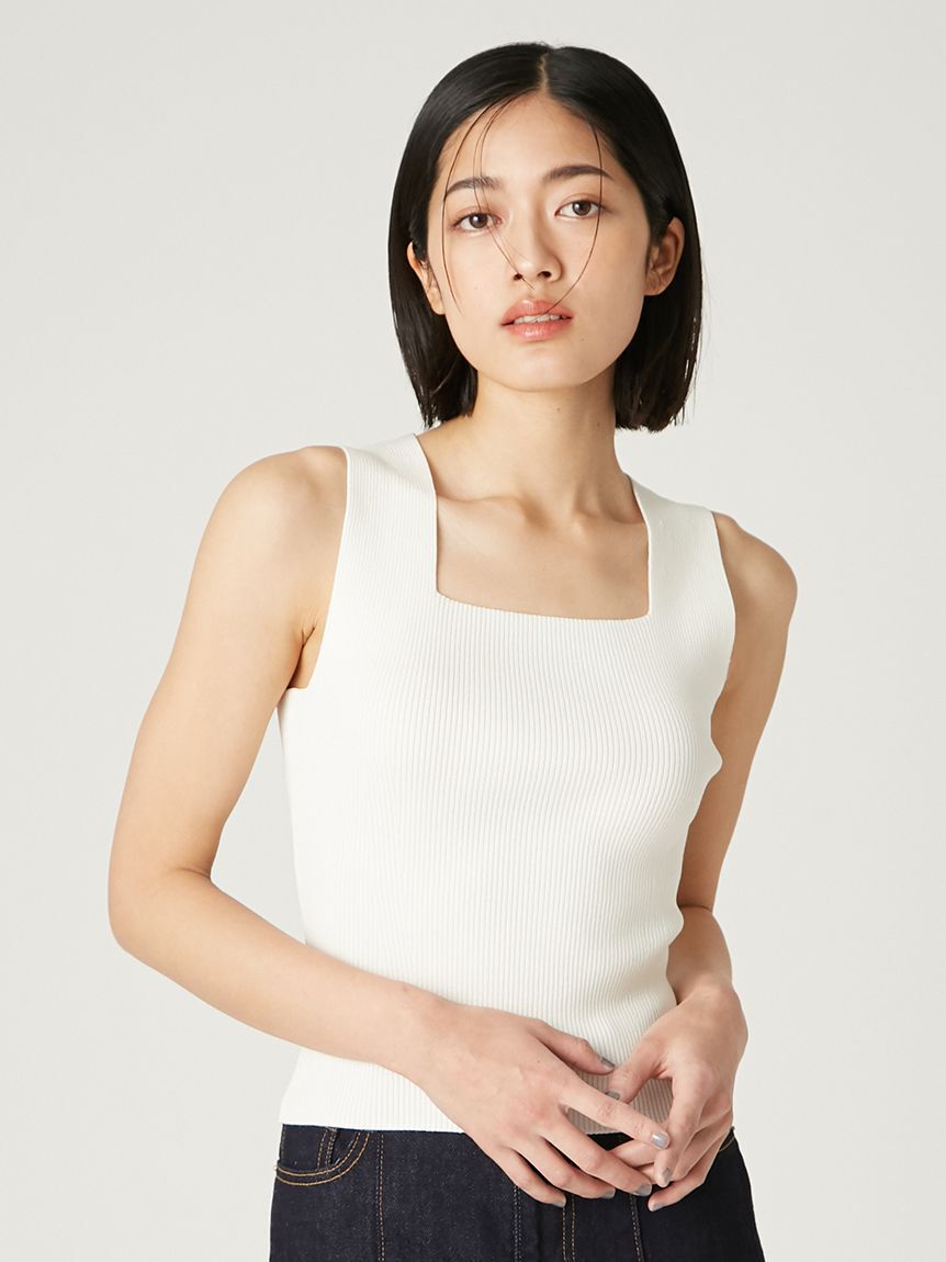 FRAY I.D「スカーフコンビリブニットプルオーバー」|ニット・セーター|