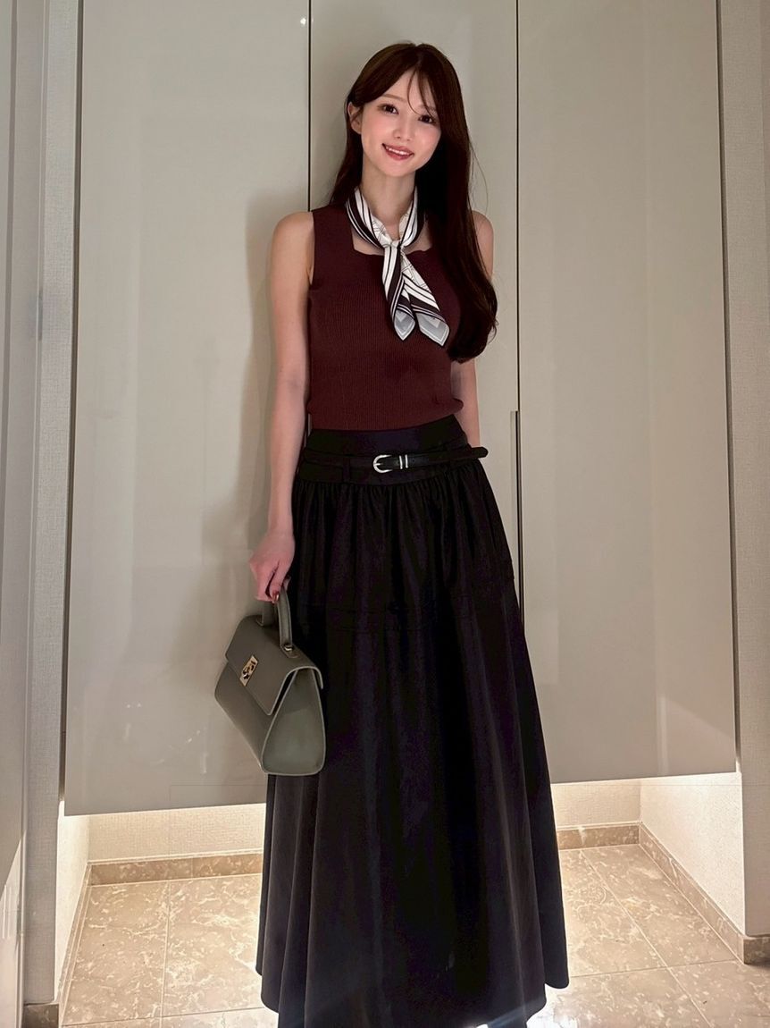 FRAY I.D「スカーフコンビリブニットプルオーバー」|ニット・セーター|