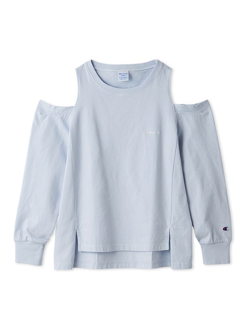 FRAY I.D「【FRAY I.D｜Champion】オフショルロングTシャツ」|Tシャツ・カットソー|