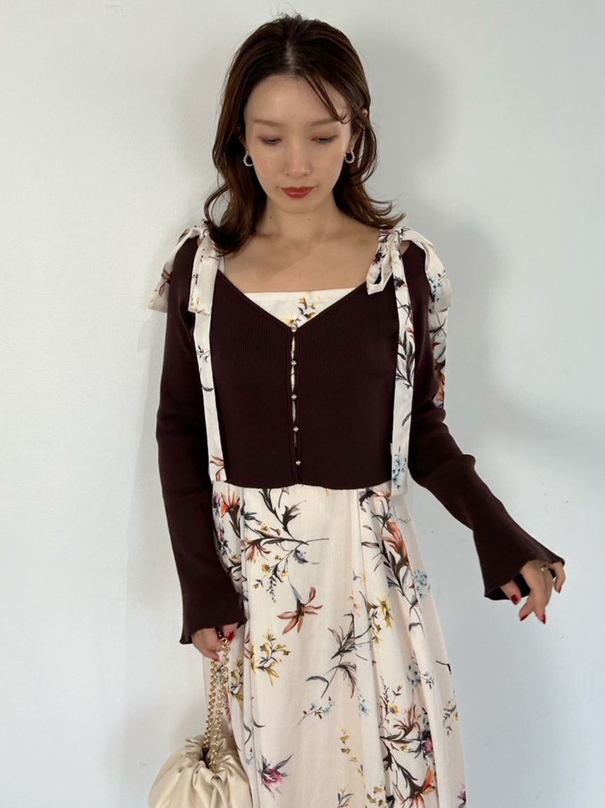 FRAY I.D「クロップドリブニットカーディガン」|カーディガン|