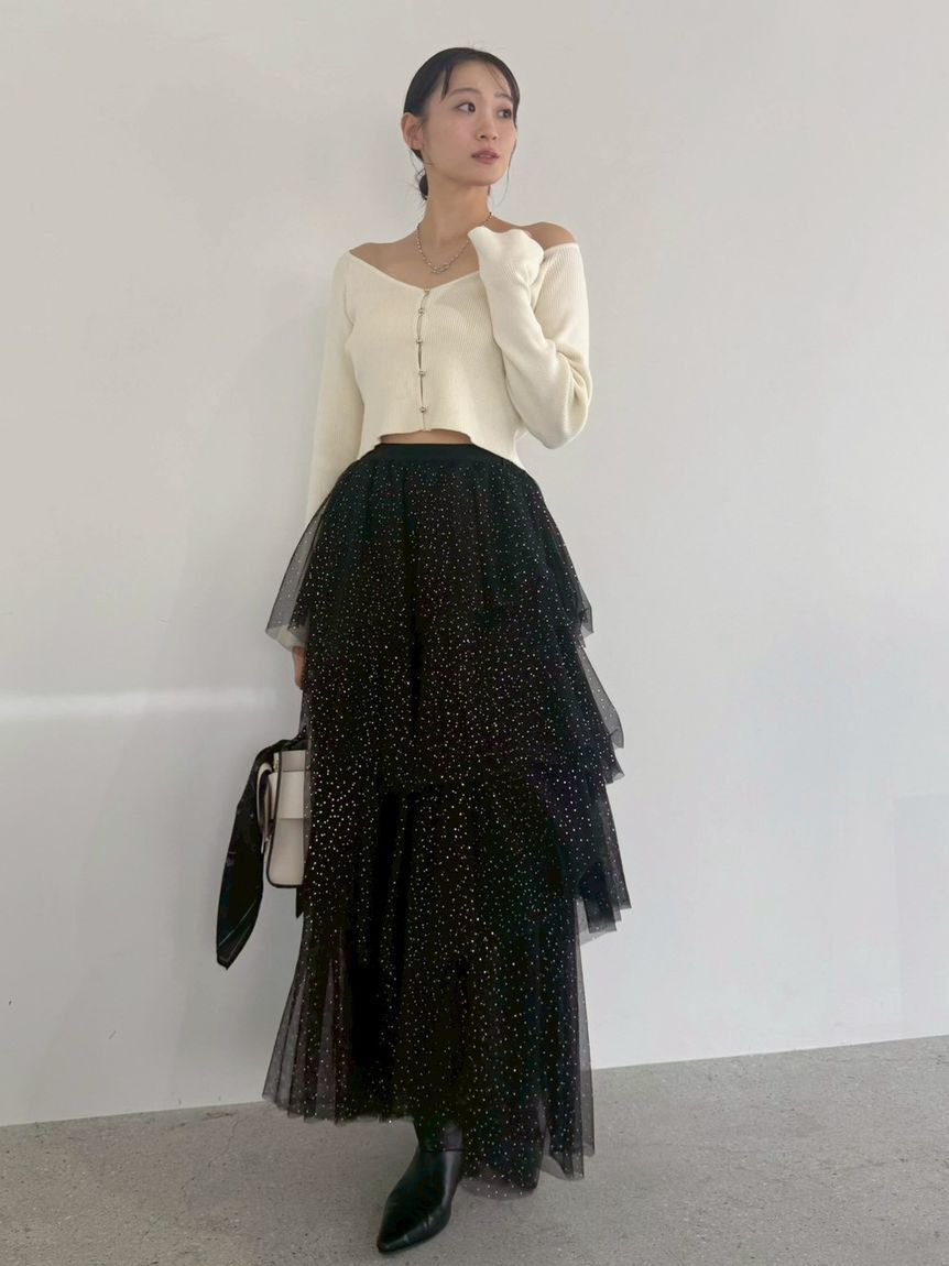 FRAY I.D「クロップドリブニットカーディガン」|カーディガン|