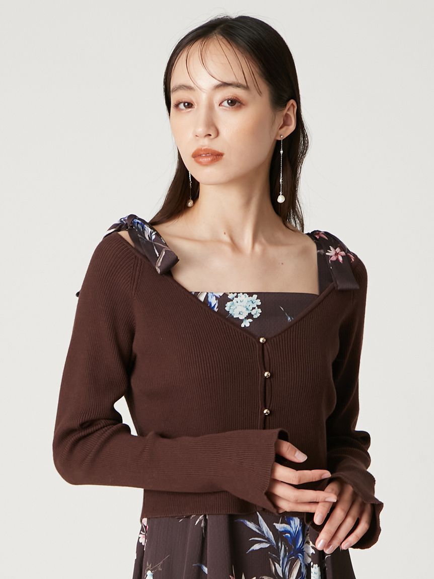 FRAY I.D「クロップドリブニットカーディガン」|カーディガン|