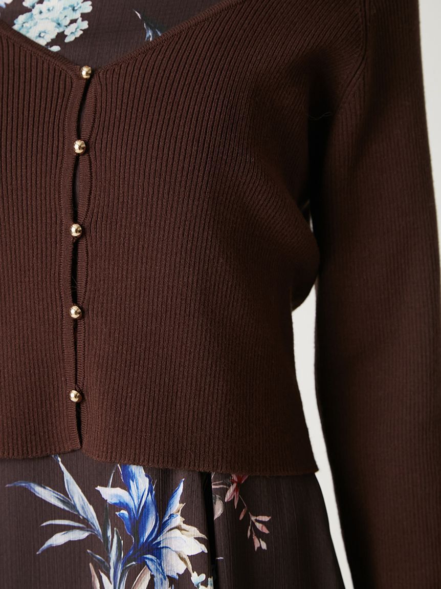 FRAY I.D「クロップドリブニットカーディガン」|カーディガン|