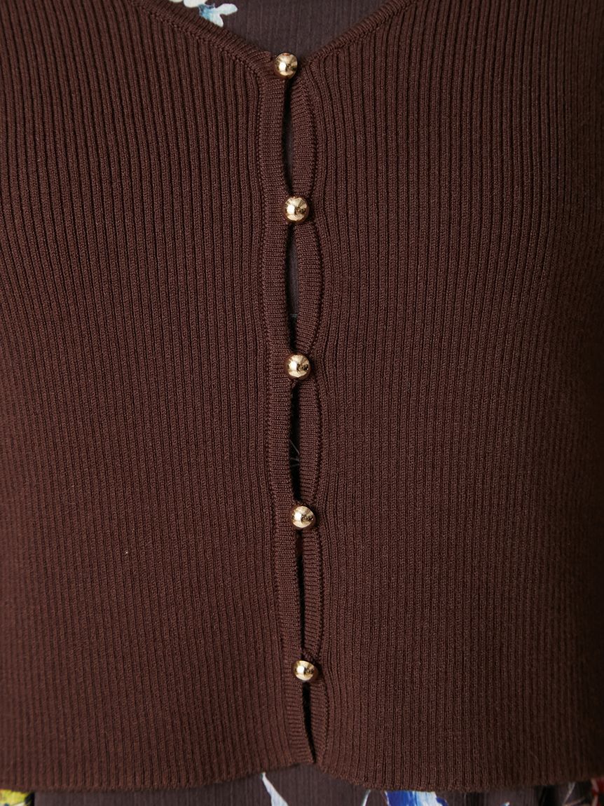 FRAY I.D「クロップドリブニットカーディガン」|カーディガン|