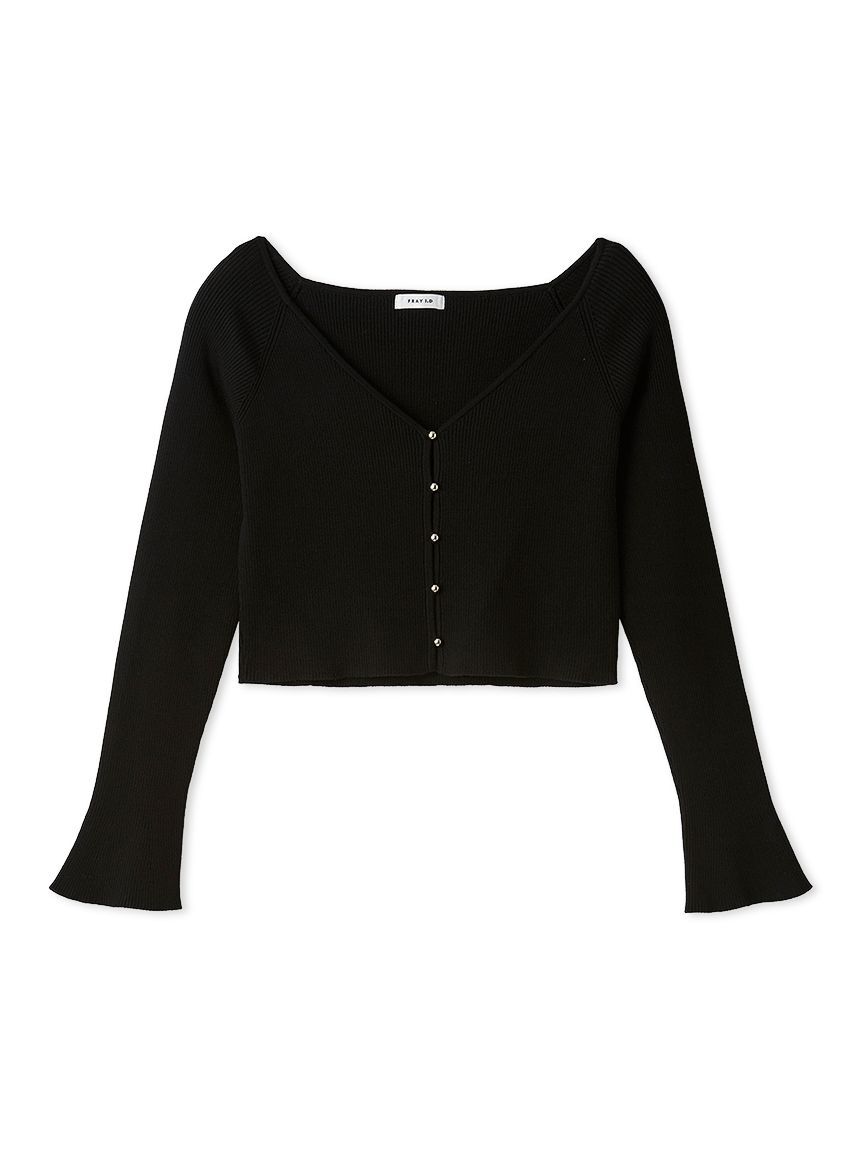 FRAY I.D「クロップドリブニットカーディガン」|カーディガン|