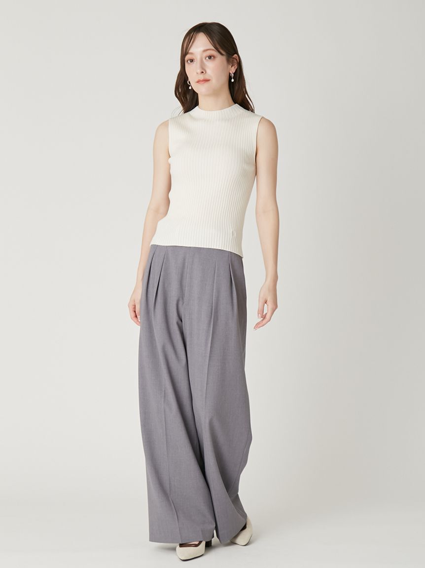 FRAY I.D「シルクブレンドハイネックノースリリブニット／ウォッシャブル」|ニット・セーター|