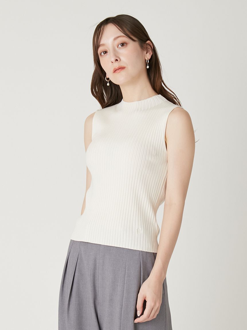 FRAY I.D「シルクブレンドハイネックノースリリブニット／ウォッシャブル」|ニット・セーター|