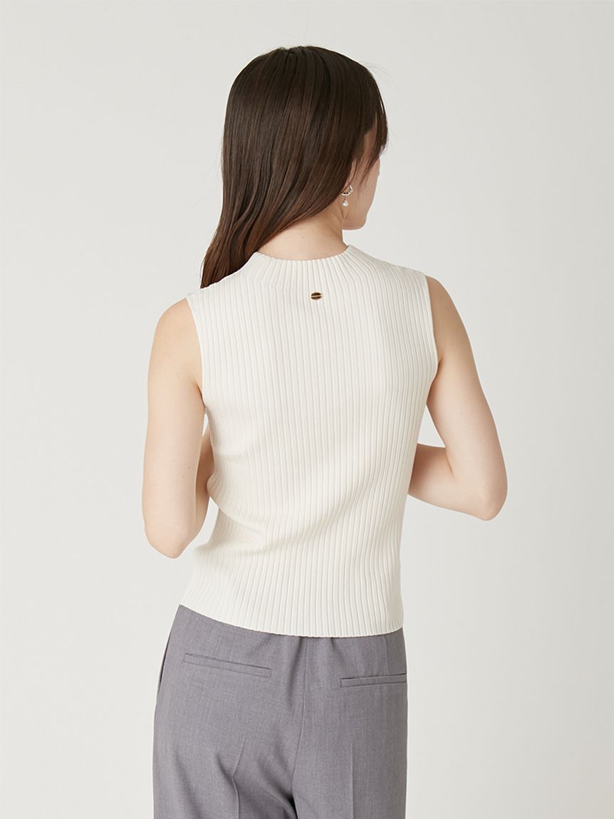 FRAY I.D「シルクブレンドハイネックノースリリブニット／ウォッシャブル」|ニット・セーター|