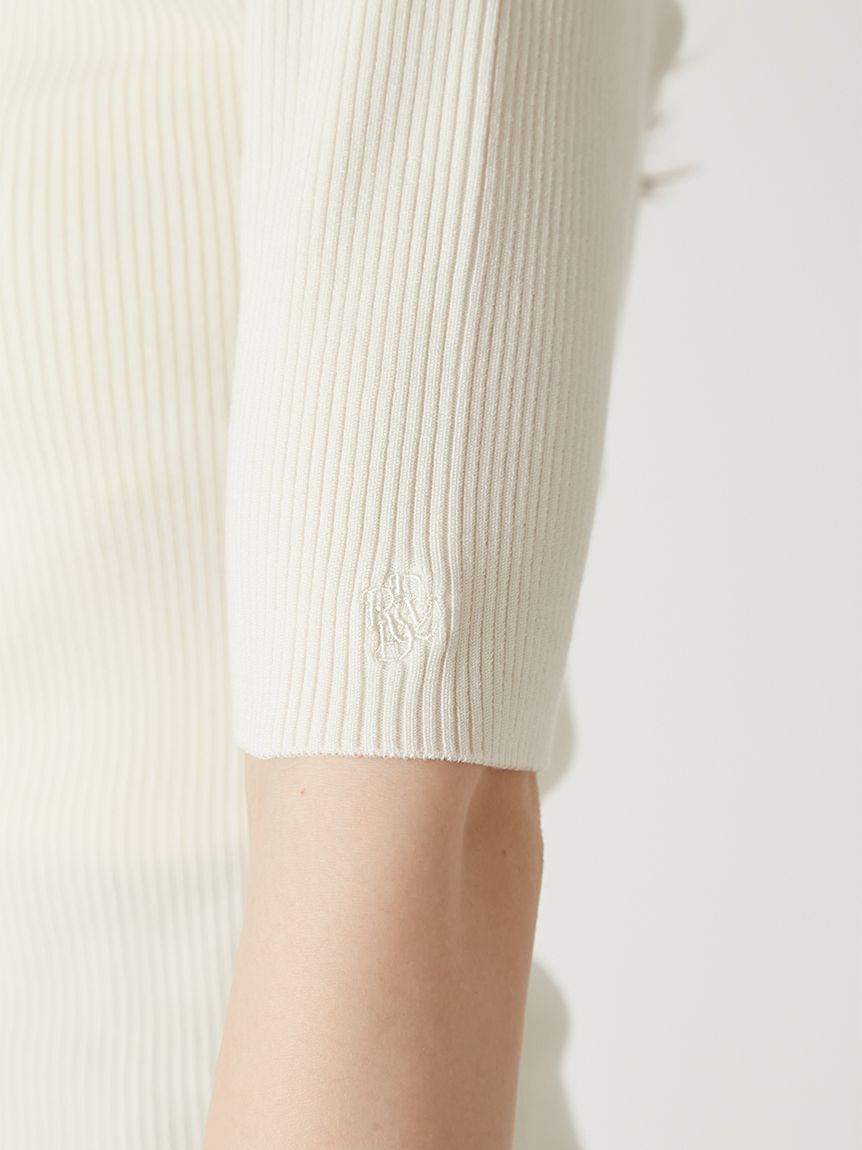 FRAY I.D「シルクブレンド前後2way半袖リブニット／ウォッシャブル」|ニット・セーター|