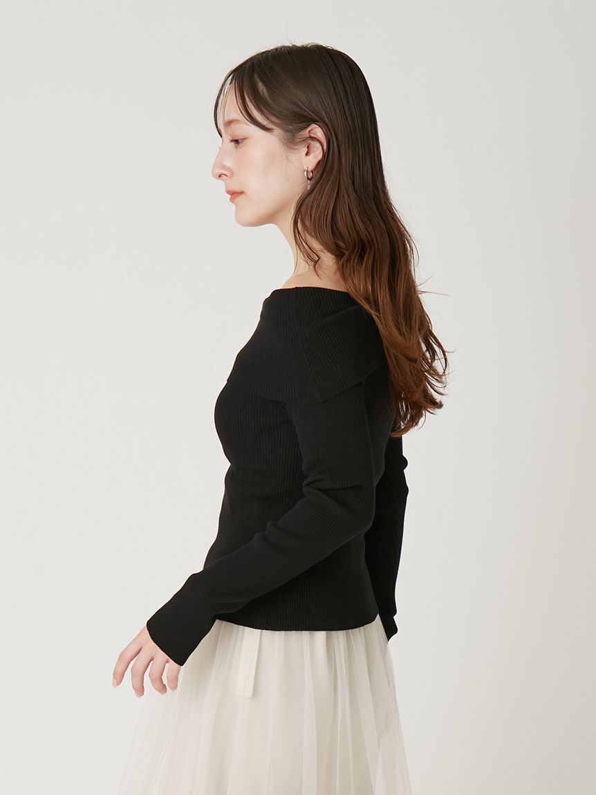 FRAY I.D「ベーシックオフショルリブニット／ウォッシャブル」|ニット・セーター|