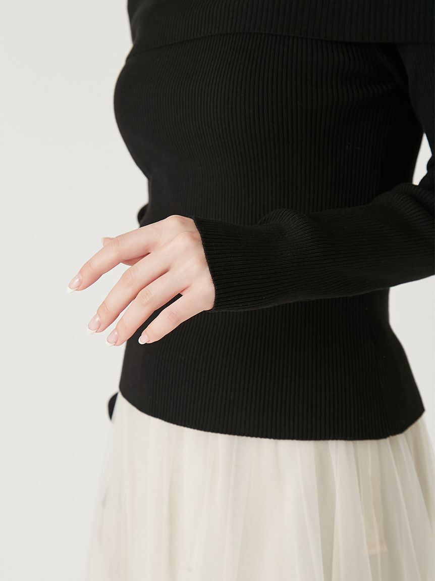 FRAY I.D「ベーシックオフショルリブニット／ウォッシャブル」|ニット・セーター|